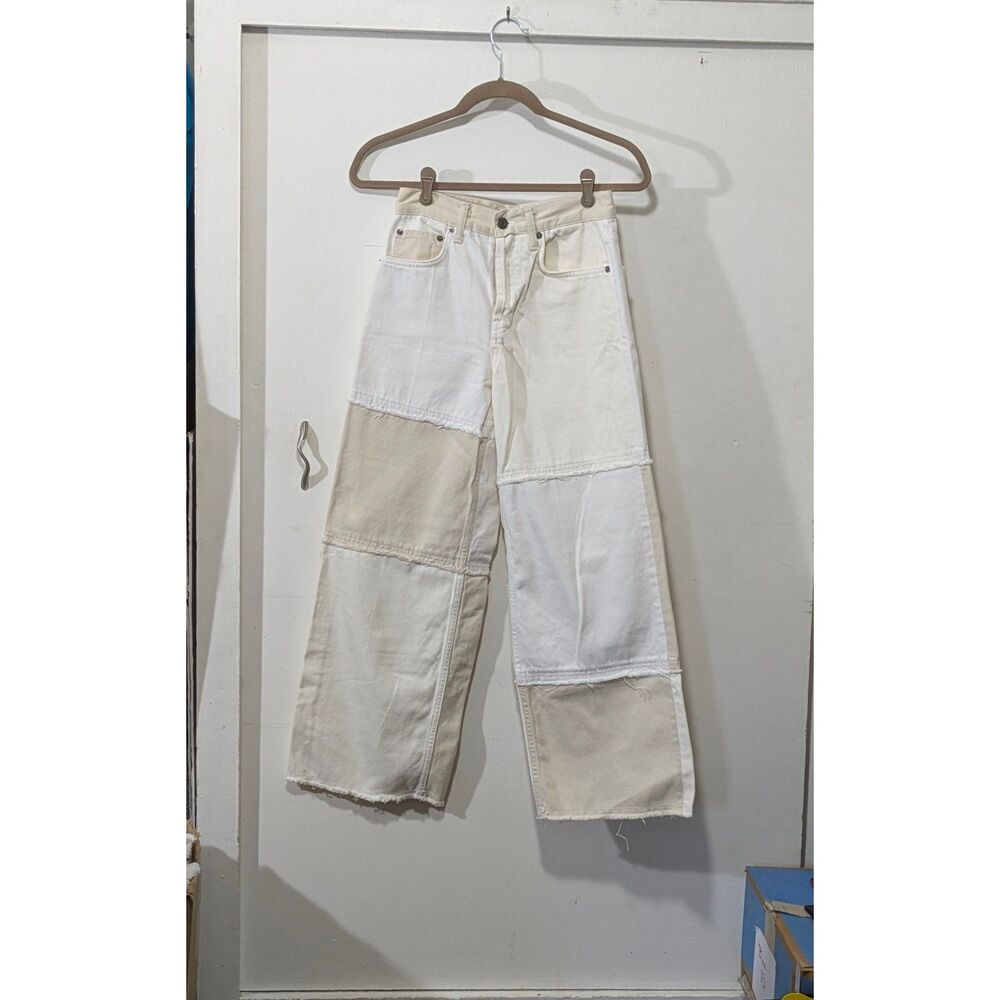 Wide Leg Patchwork Jeans - Rails Getty Crop